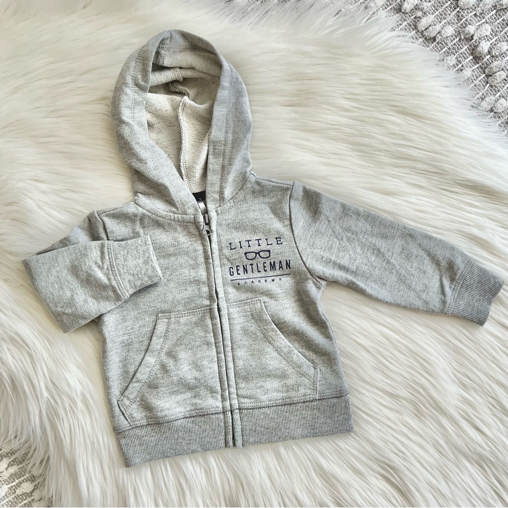 (💚4/$20) Little Gentleman Zip Up Hoodie
